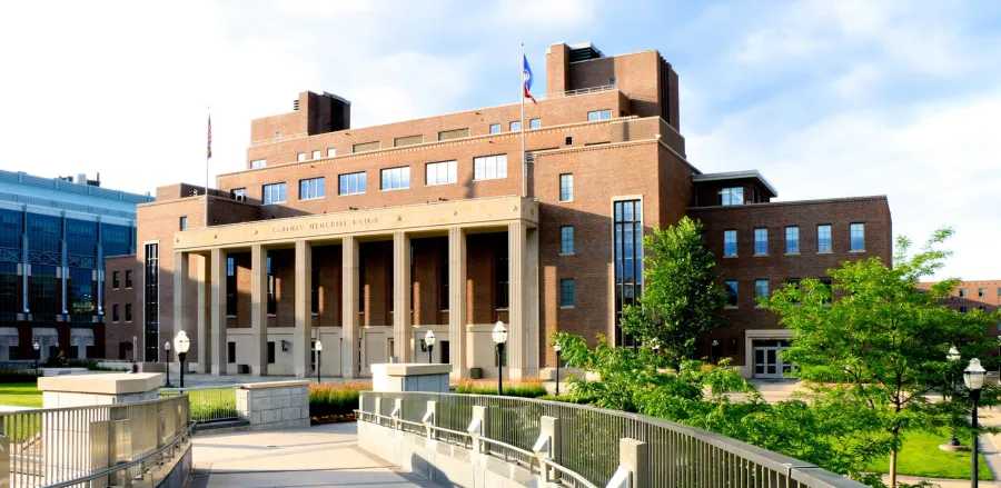 front of Coffman Student Union building from the outside